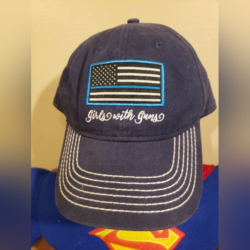Girls With Guns Thin Blue Line Vintage Hat